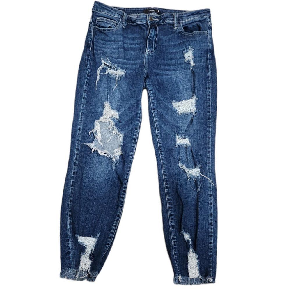 Cello Distressed Skinny Blue Jeans Size 9